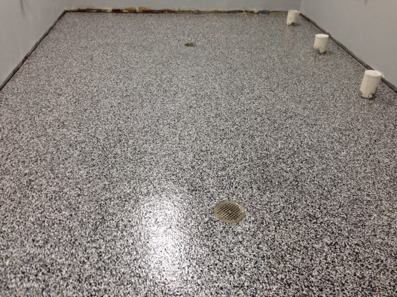 chip flake concrete flooring ohio